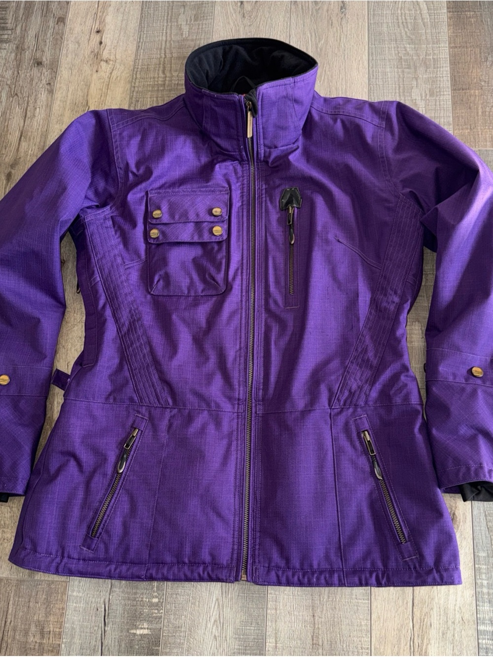 Vintage Obermeyer Women’s Purple Zip-Front Softshell Jacket size 10